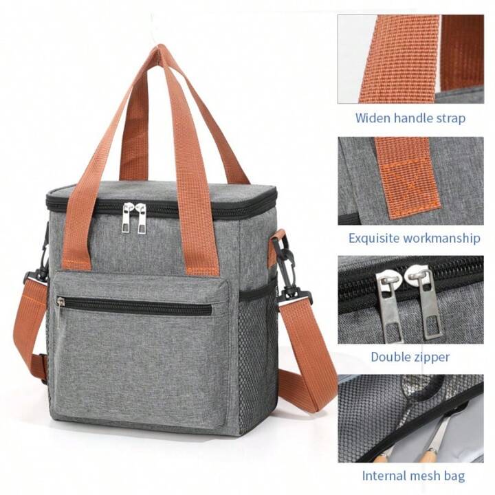 Picnic Thermal Insulated Bag, Large Capacity Lunch Bag, Office Bento Lunch Bag Picnic Thermal Insulated Bag, Large Capacity Lunch Bag, Office Bento Lunch Bag